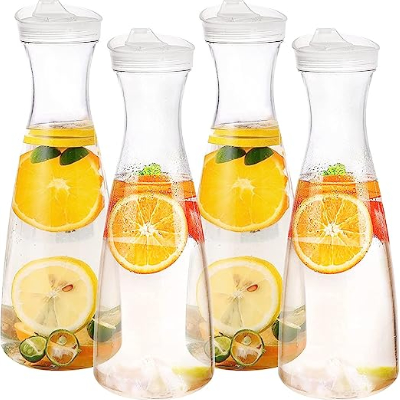 1pc, Pichet En Plastique Avec Couvercle, Pichet D'eau En Plastique  Transparent Résistant, Carafe À Boisson En Plastique, Pour Les Boissons  Froides, Vaisselle - Temu France