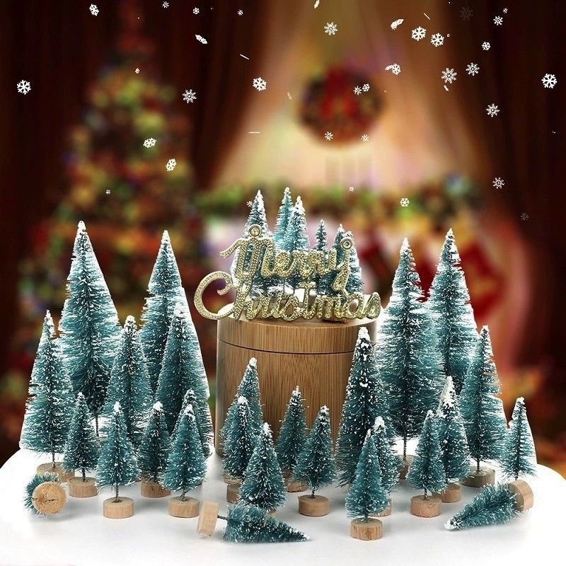 Faux Mini Pine Trees Cedar Stems Small Artificial Christmas - Temu