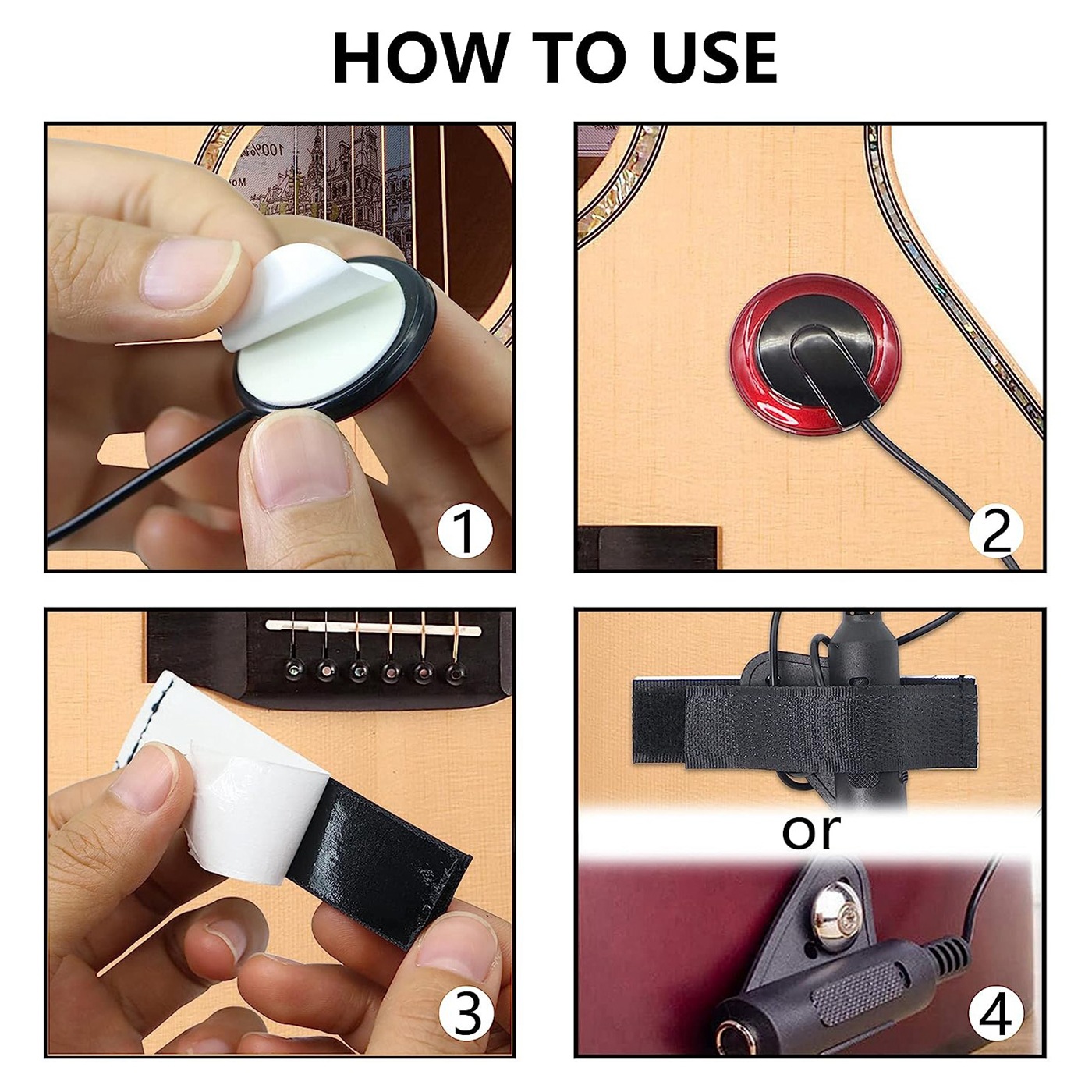 Acoustic Guitar Pickup Contact Pickup Guitar Ukulele Temu
