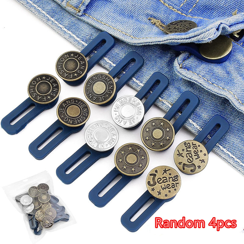 4pcs Set Elastic Adjustable Waist Extenders For Pants Jeans - Temu