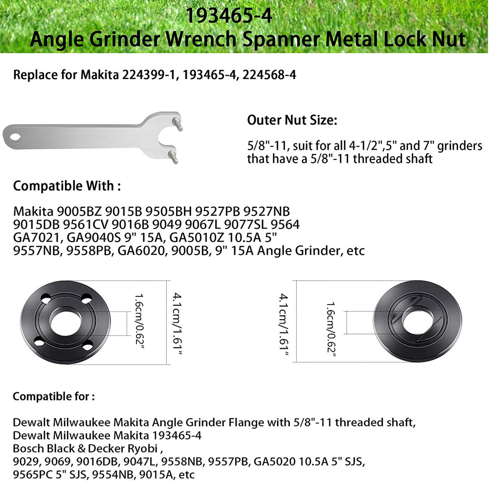 Grinder Flange Angle Wrench Spanner Metal Lock Nut For - Temu