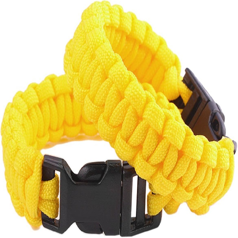 Simple Design Paracord Rope Men's Survival Bracelet Black - Temu