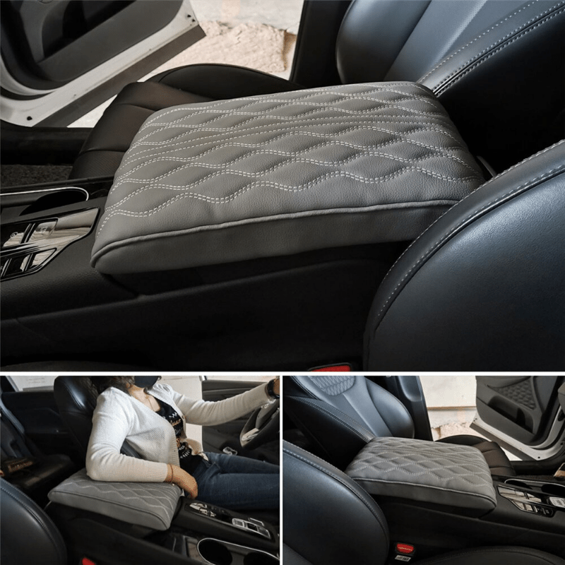 Schwarzes Leder Auto Mittelarmlehne Box Schutzhülle für Tesla