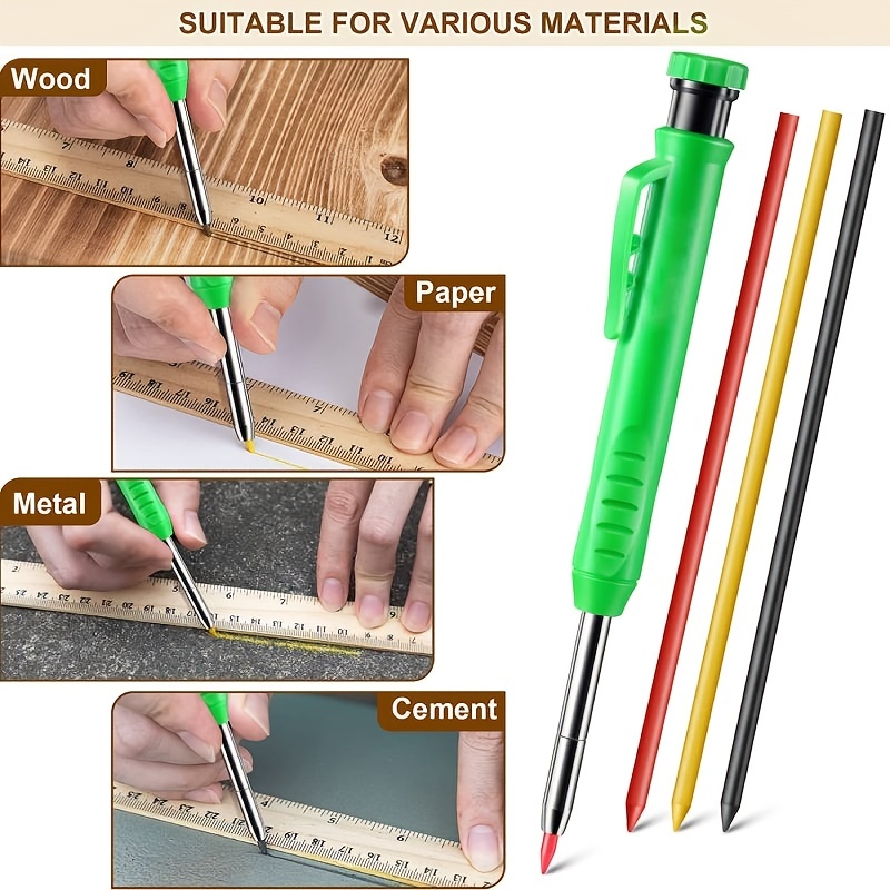 30mm Long Head Markers Woodworking Construction Deep Hole Home