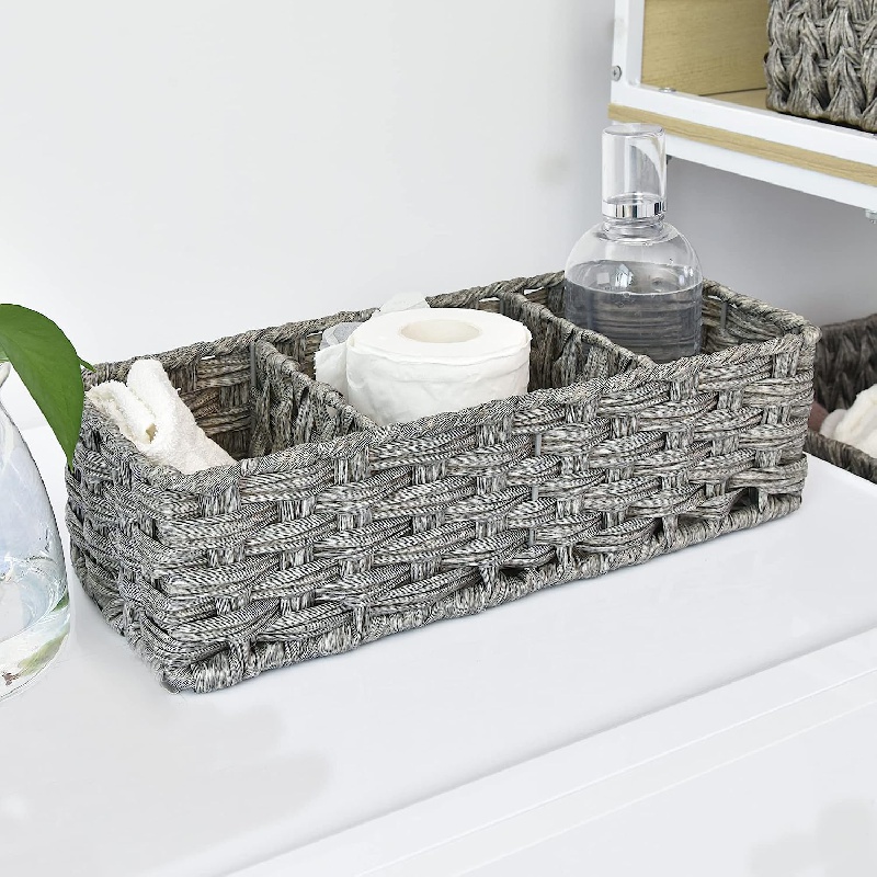 Wicker Rectangular Toilet Paper Basket in Straw Color. Toilet Paper Holder. Bathroom  Storage. 