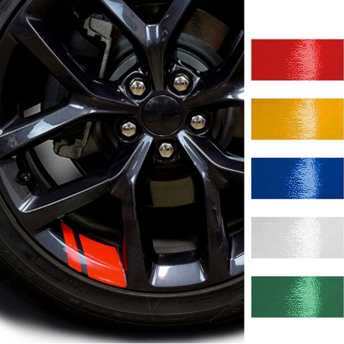 4pcs Reflective Wheel Rim Decals 45-53 Size Car Accessories