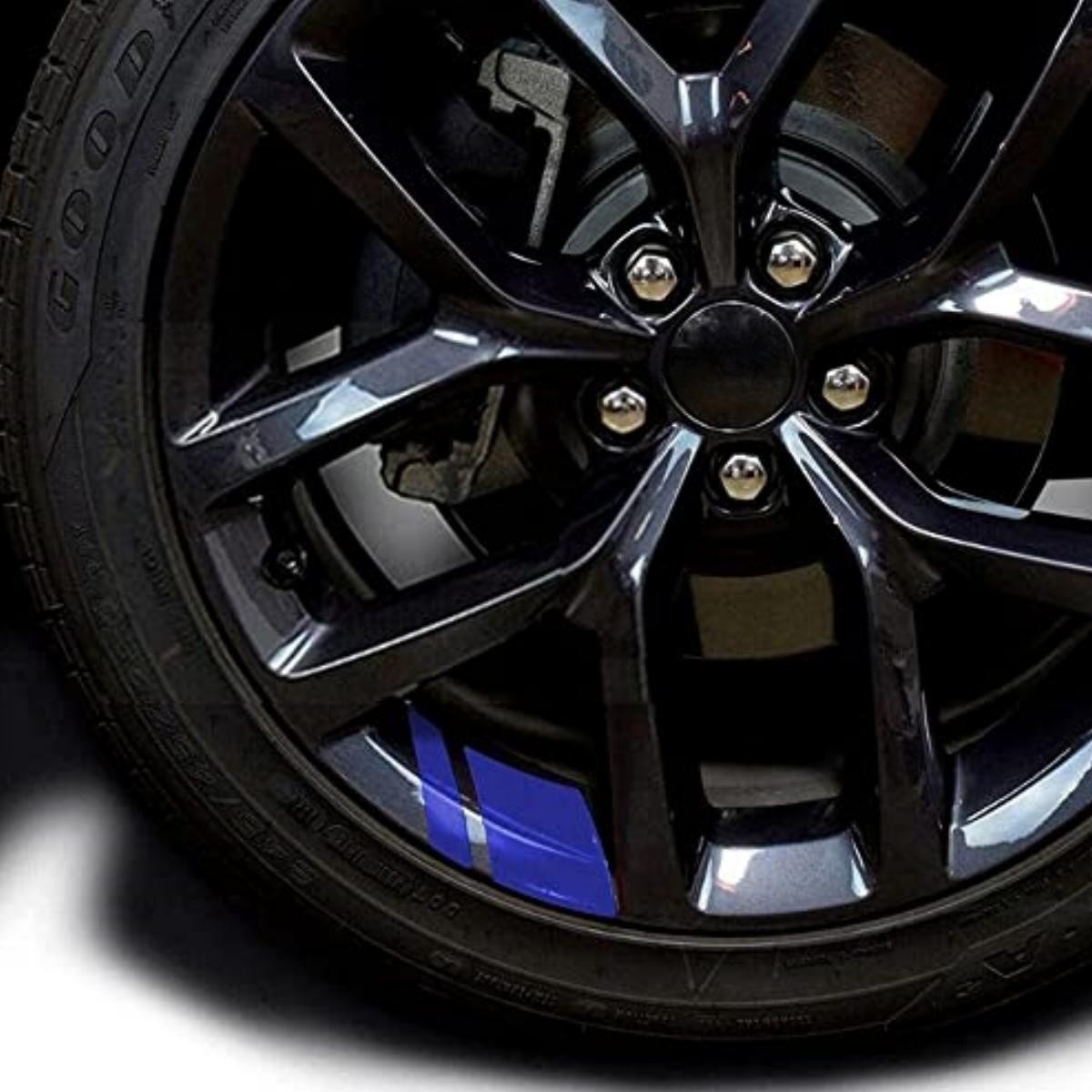 4pcs Reflective Wheel Rim Decals 45-53 Size Car Accessories