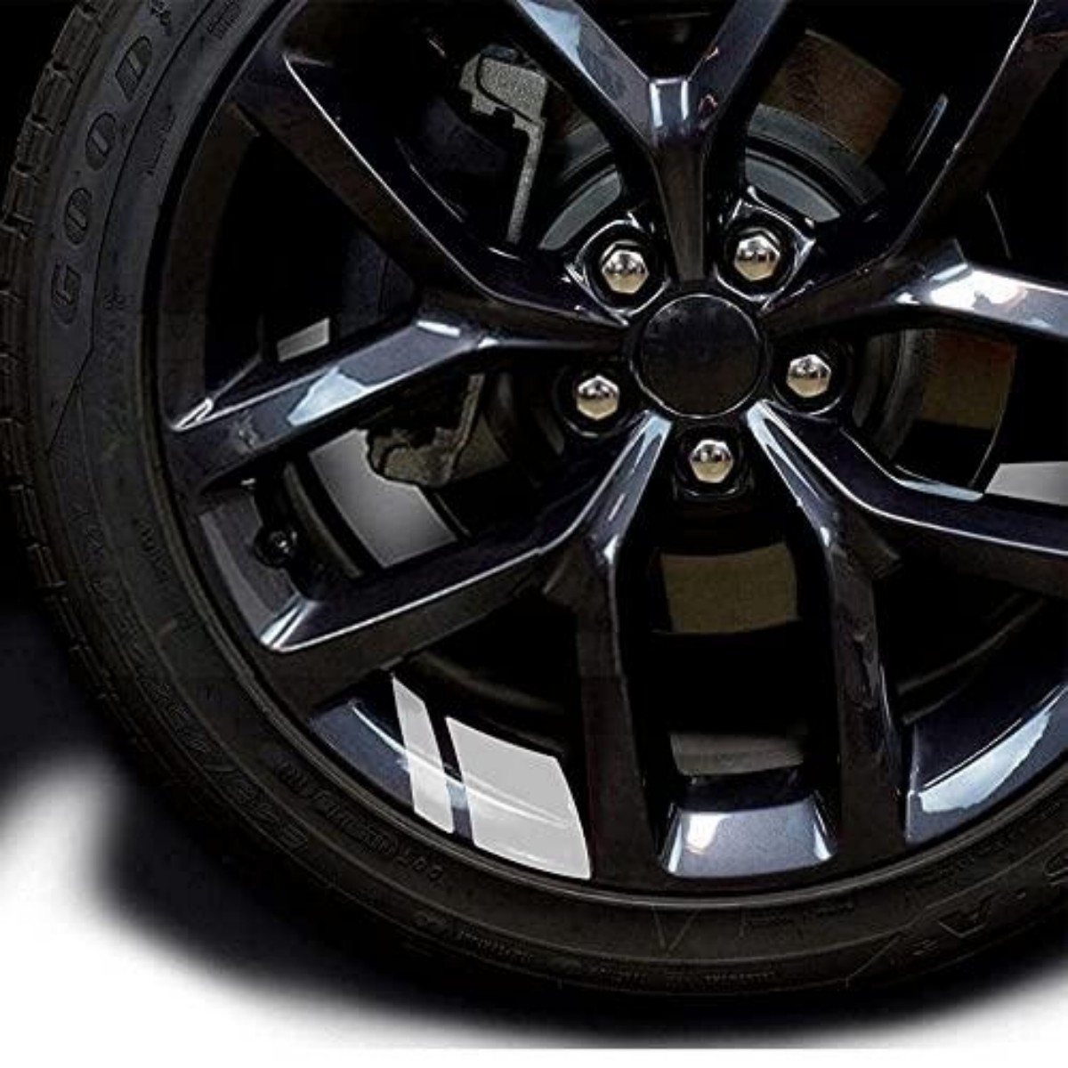 4pcs Reflective Wheel Rim Decals 45-53 Size Car Accessories