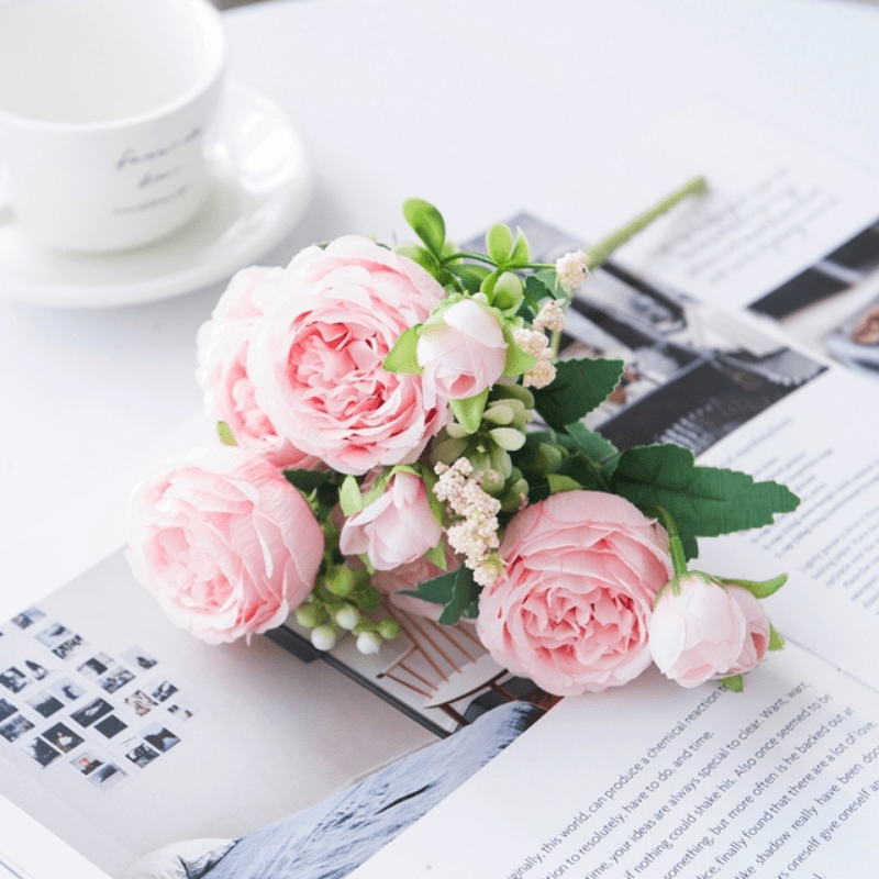 Rose Bianche Fiori Artificiali Peonie Di Seta Vasi Decorativi Da Sposa Per  La Decorazione Domestica Bouquet Da Sposa Schiuma Regali Artigianali Piante  Finte, Risparmia Denaro Su Temu