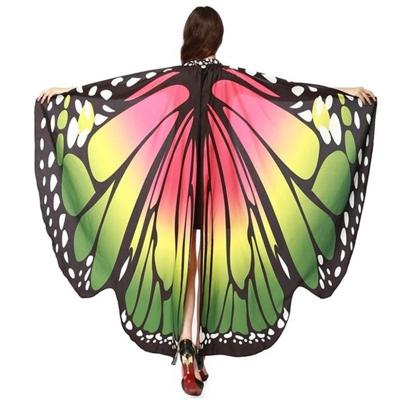 imitation butterfly wings shawl halloween dress up shawl wrap nymph pixie poncho thin funny costume accessory