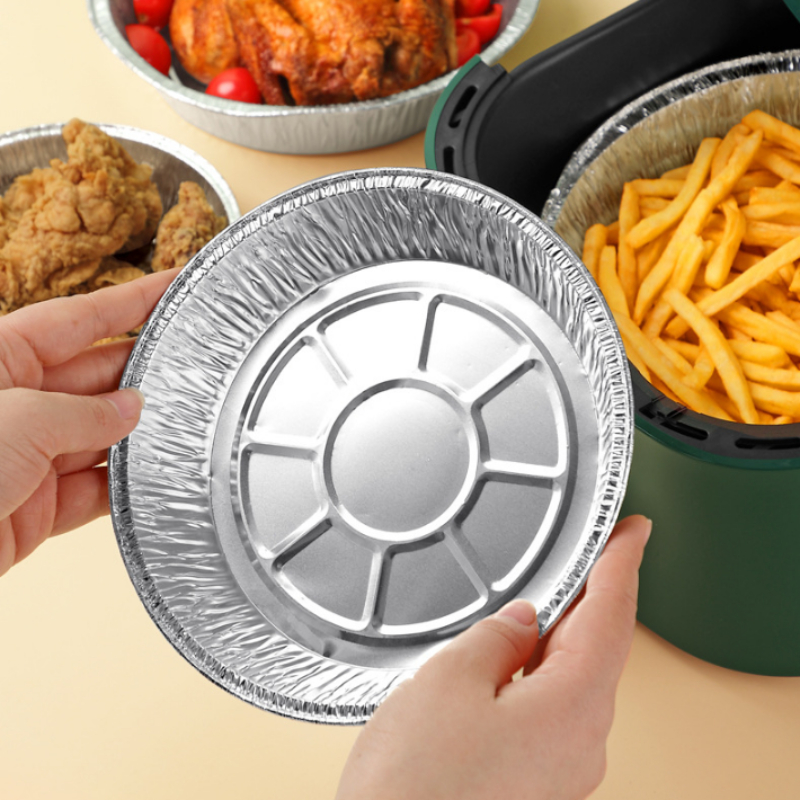 [500 Pack] 7 Inch Disposable Round Aluminum Foil Take-Out Pans - Disposable  Tin Containers, Perfect for Baking, Cooking, Catering, Parties, Cake Pans