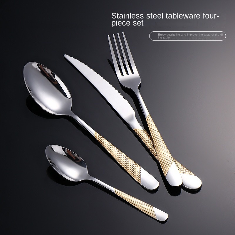 Stainless Steel Cutlery Cutlery Star Diamond Simple Western - Temu