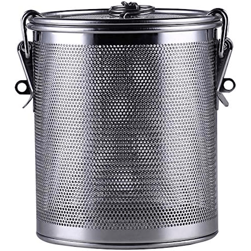 

1pc Colander Stainless Steel Fine Mesh Strainer Kitchen Food Net Pot Cooking Accessories For High Pressure Cooker Draining Vegetable Pasta Flavors (12×12×14cm)