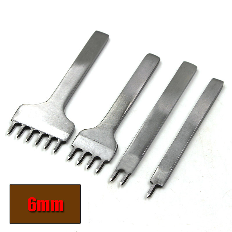 3,4,5,6MM Leather Craft Tools Hole Punches Stitching Punch Tool 1+2+4+6,10  Prong