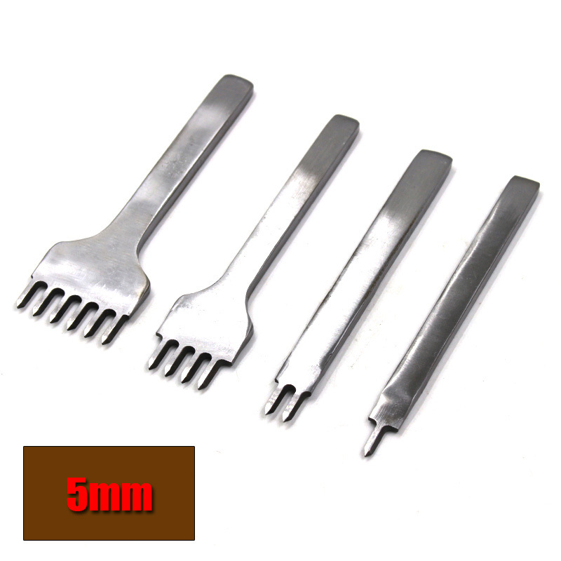 3/4/5/6mm Leather Craft Tools Hole Punches Stitching Punch Tool (1+2+4+6  Prong /set)