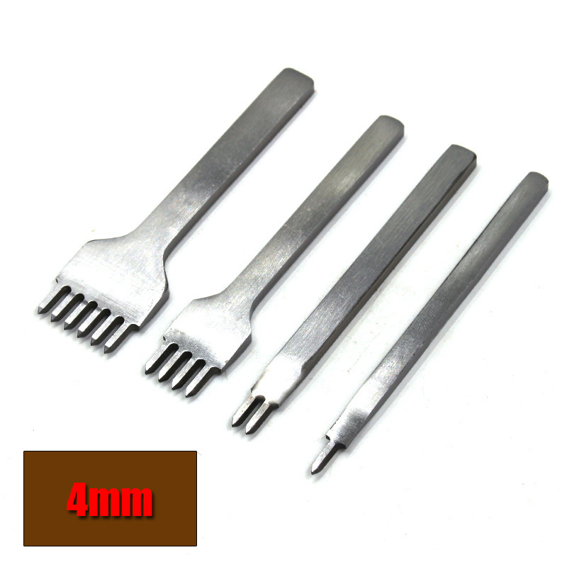3/4/5/6mm Spacing Punch Tool For Leather Hole Punches Tool Lacing Stitching  Sewing DIY Leather Craft Tools 1/2/4/6 Prong