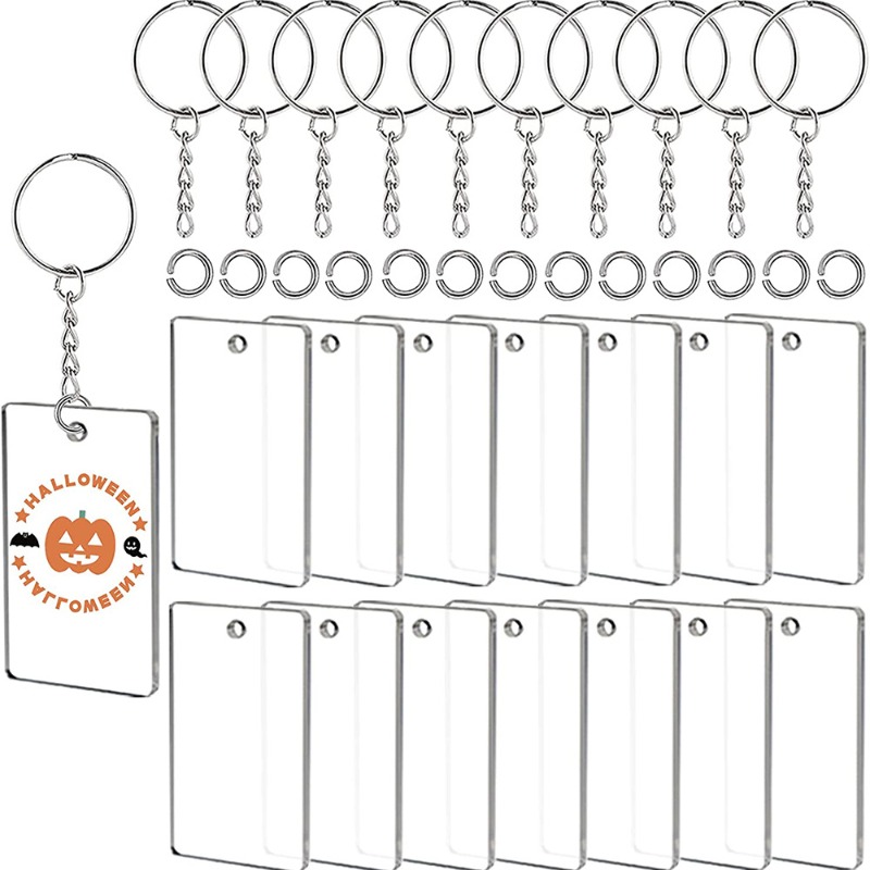 Acrylic Keychain Blanks diy Clear Keychains Including - Temu