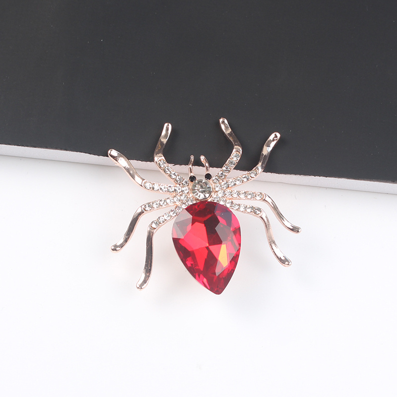 Vintage, Jewelry, Vintage Brooch Red Spider Brooch Spider Faux Ruby