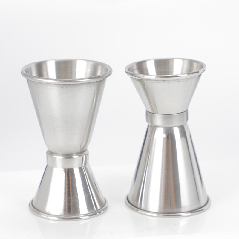 1pc 0.51/1.01oz Double-ended Stainless Steel Crimp Measuring Cup Metal  Ounce Mixing Glass