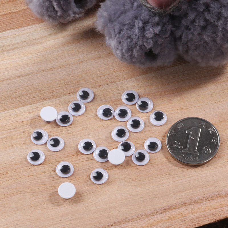 Not Self-adhesive Wiggle eyes 4mm-30mm Dolls Eye DIY Craft Googly Black Eyes  Used For