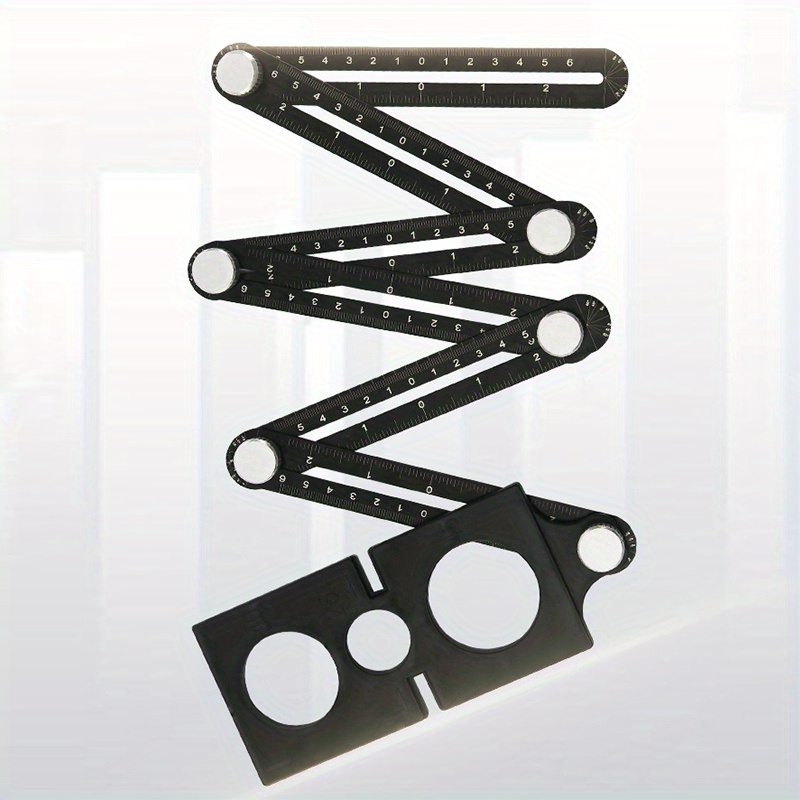 アルミニウム合金マルチファンクション六折り定規、角度ファインダー、ユニバーサルアングラー定規、金属ドリルガイドロケーター、タイル開口部角度