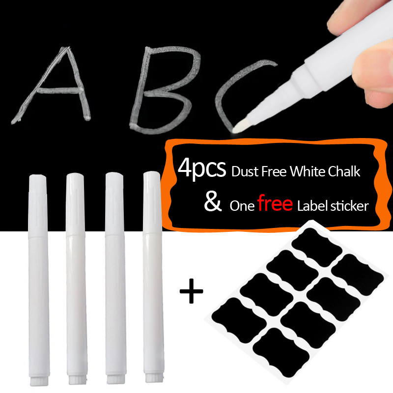 6pcs White Liquid Chalk Markers For Use On Chalkboard Window
