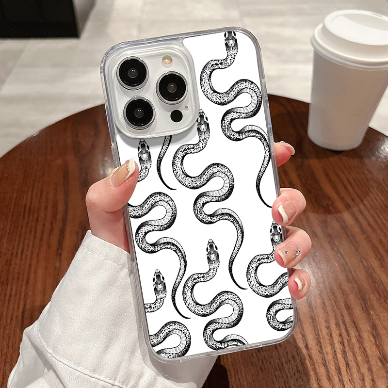 For Magnetic Wireless Charging Snake Luxury Shockproof Clear Phone Case For  Iphone 11 14 13 12 Pro Max Xr Xs 7 8 Plus - Temu Ireland