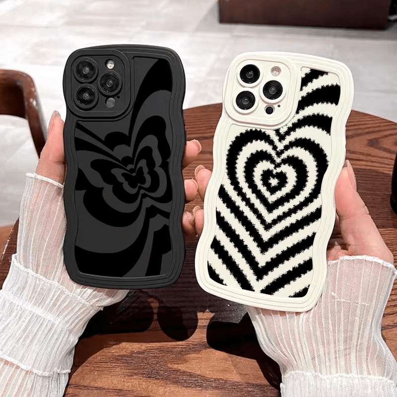 phone case overlapping heart graphic shockproof 14 13 Temu