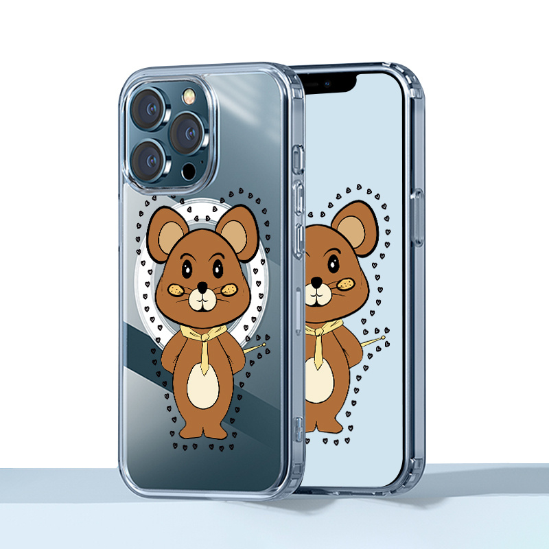 For iPhone 14 13 Pro Max 12 11 X XR Case Luxury Cool Bear