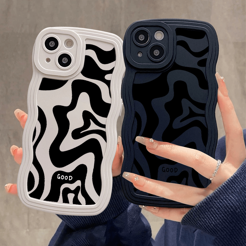 

2pcs Black Road Graphic Luxury Phone Case For 11 14 13 12 Pro Max Xr Xs 7 8 Plus Car Shockproof Cases Fall Bumper Back Soft Matte Lens Protection Cover Pattern Cases