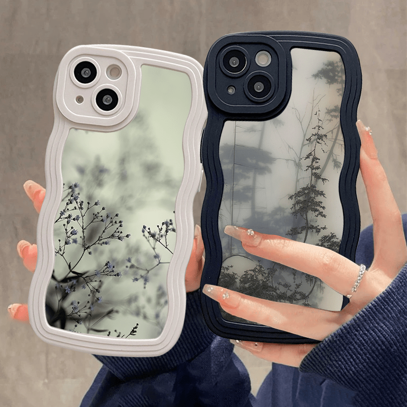 

2pcs Artistry Graphic Luxury Phone Case For 11 14 13 12 Pro Max Xr Xs 7 8 Plus Shockproof Cases Fall Bumper Back Soft Matte Lens Protection Cover Pattern Cases