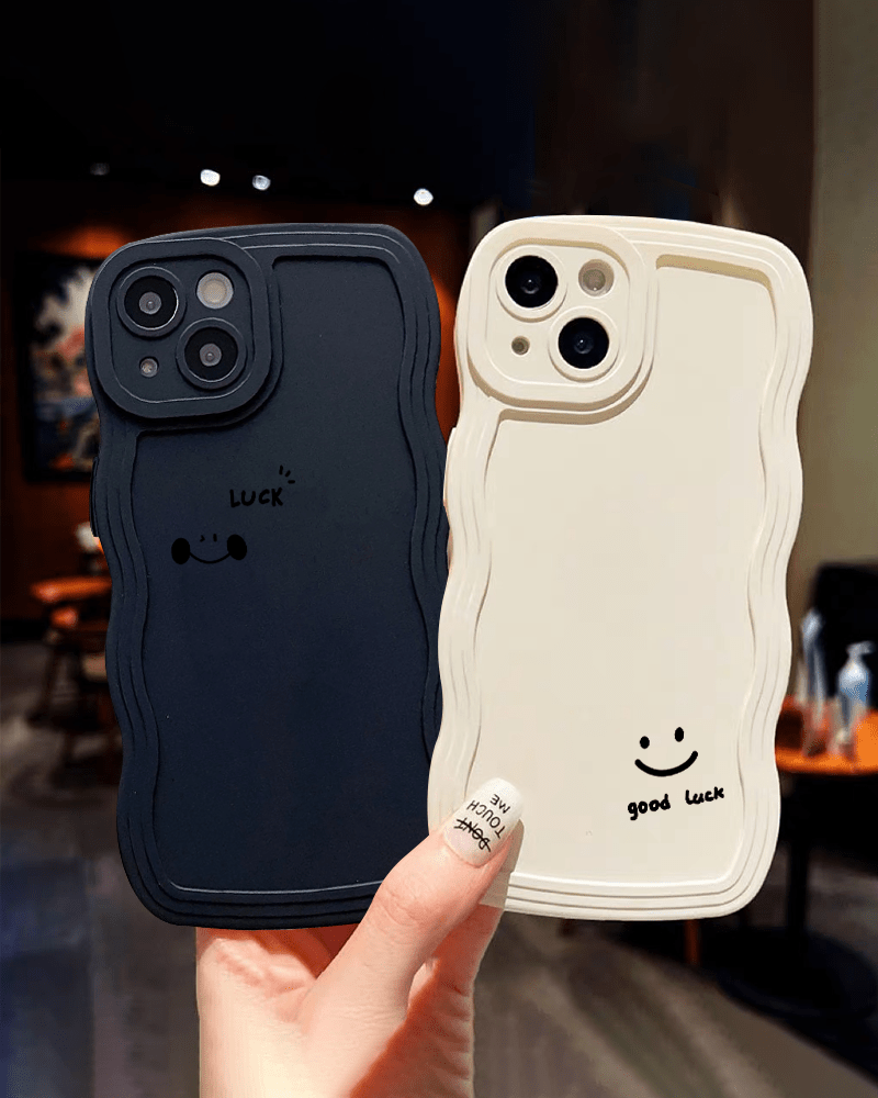 Letter Lucky Bumper Cute Phone Cases For iPhone 14 Pro Max 11 12 13 Pro Max