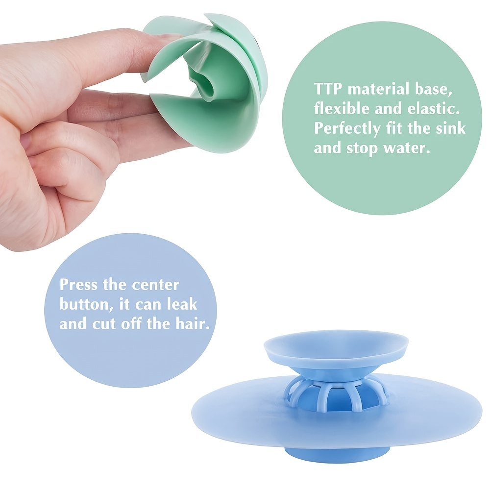 TUBRING the Ultimate Tub Drain Protector Flexible Silicone Hair