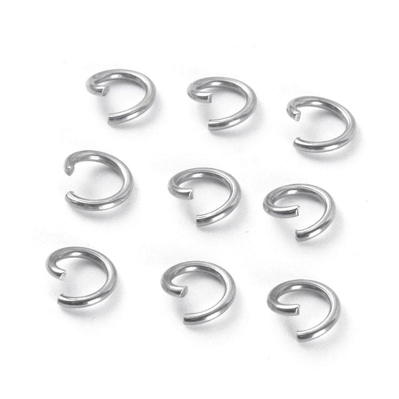 TEMU 1000pcs Golden Silvery 4-8mm Open Jump Rings Jewelry Additions Necklace Earring Connecting Rings O Rings Open Connecting Rings Bending Rings