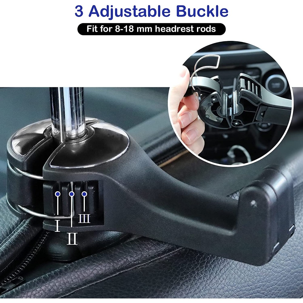 2 in 1 Car Headrest Hidden Hook, 2023 New 2 in 1 Car Seat Headrest Hook,  360° Rotation Headrest Hooks, for Bag, Purse, Toys, Groceries 