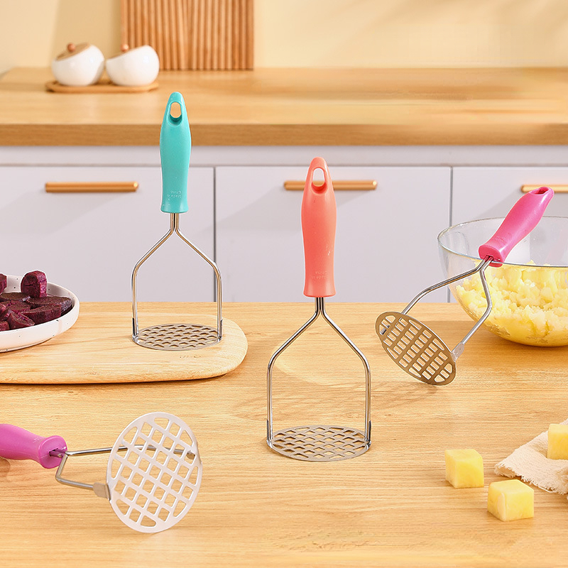 Kitchen Gadgets Potato Masher Stainless Steel Purple Potato Masher Silicone  Household Items Cooking Tools Home Supples