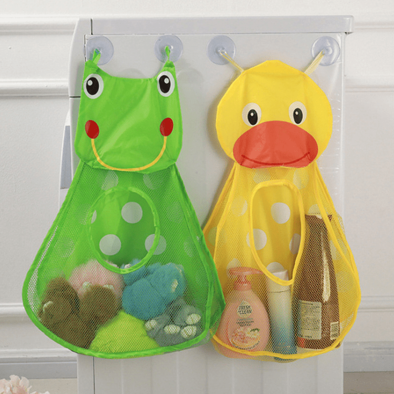 Toy Organizer For Kids Cartoon Duck Baby Shower Storage Mesh - Temu