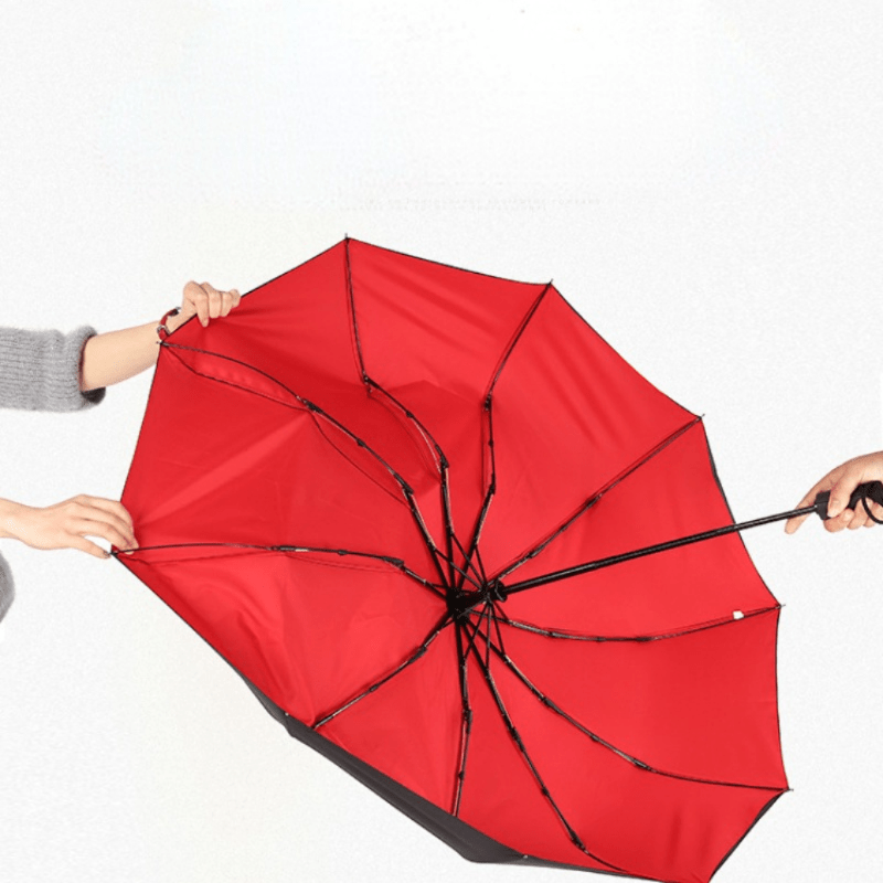 Paraguas Negro Para Lluvia Y Viento Grande Resistentes Sombrilla De Hombre  Mujer