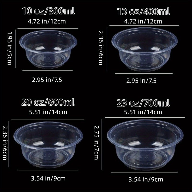 Clear Plastic Bowl, Plastic Salad Bowl, Disposable Service Plastic