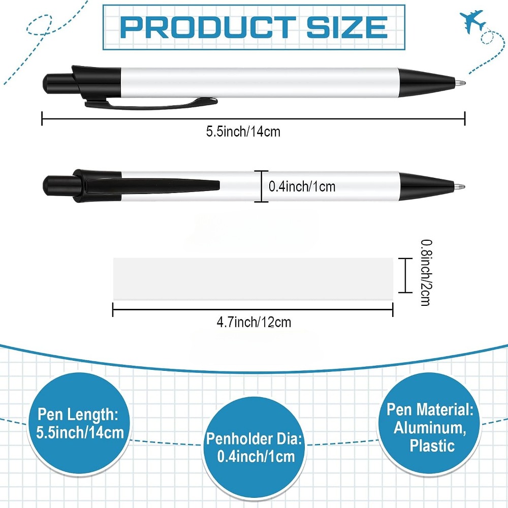 Operitacx 3pcs Diy Pen Novelty Pen Sublimation Printing Ballpoint Pen  School Sublimation Pen Portable Business Pen Ball Point Pen Office Sign  Pens