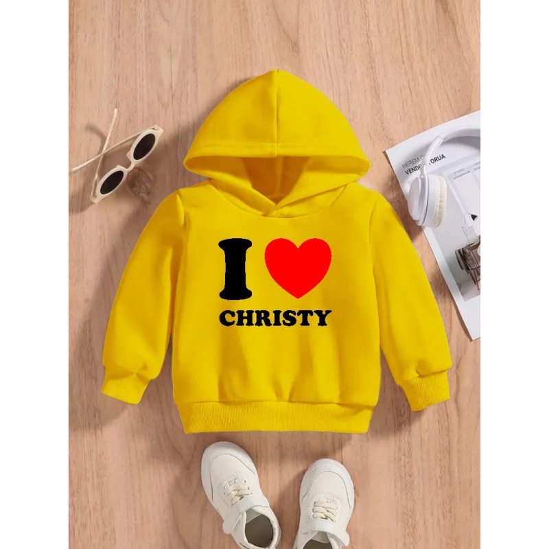 Trendy Mu Love Letter Print Boys Casual Pullover Hooded Long Sleeve  Sweatshirt For Spring Fall, Kids Clothing Outdoor - Temu United Arab  Emirates