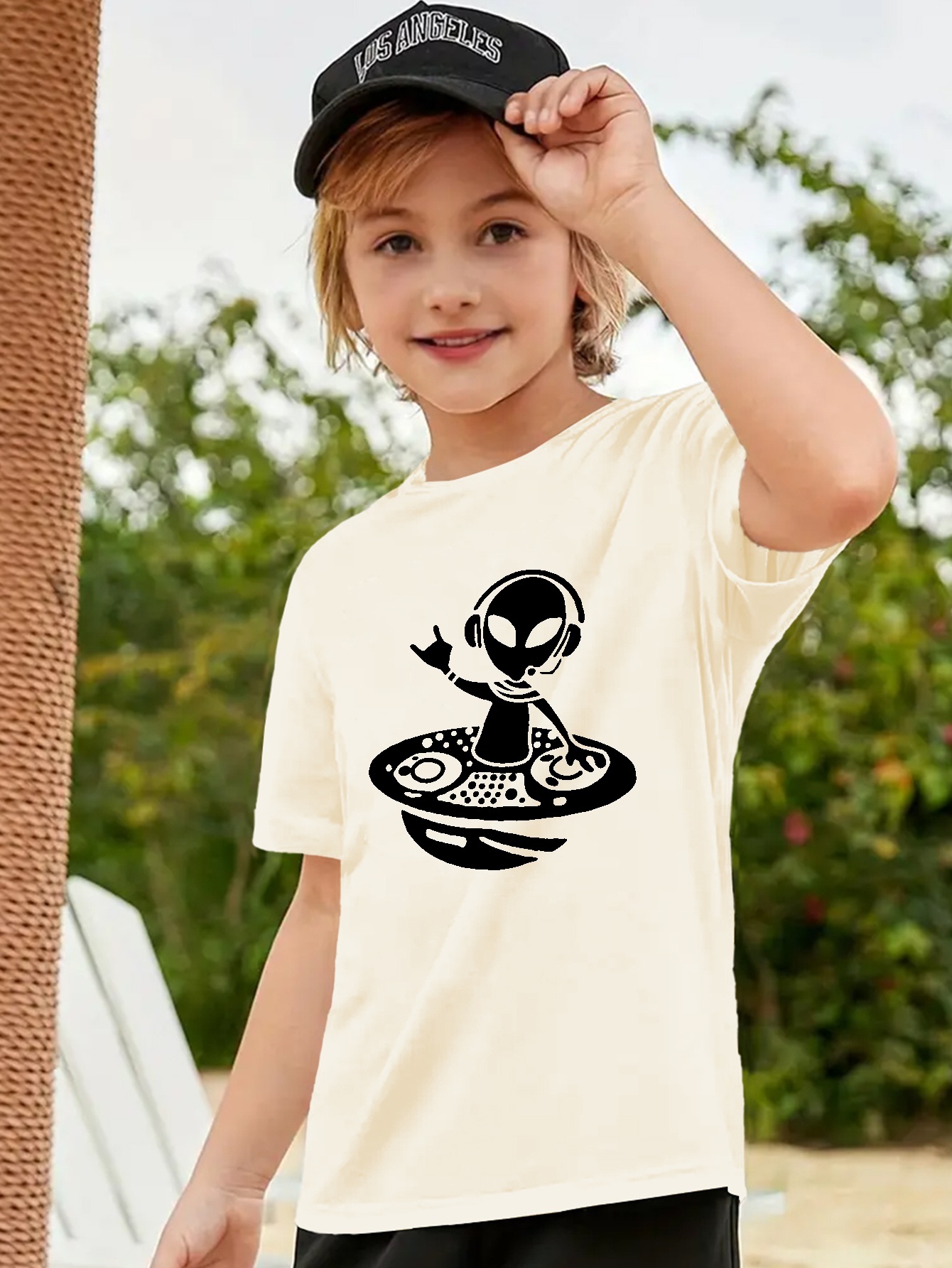 Funny Skeleton Hand Alien Dj Print Boys Creative T shirt - Temu Netherlands