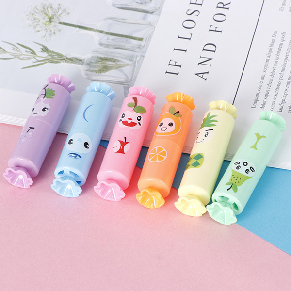 5 Colour Cartoon Fluorescent Scribble Pen Highlighter Set For Girls Or Boy  School Office Graffiti Markers Stationary Supplies