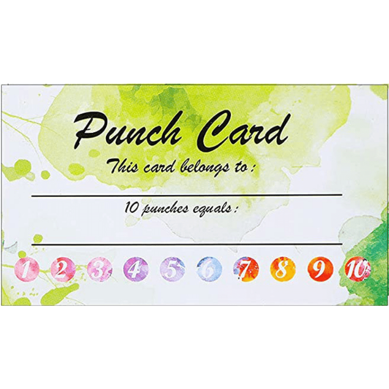 Loyalty Rewards Card Student Rewards Card Punch Card - Temu
