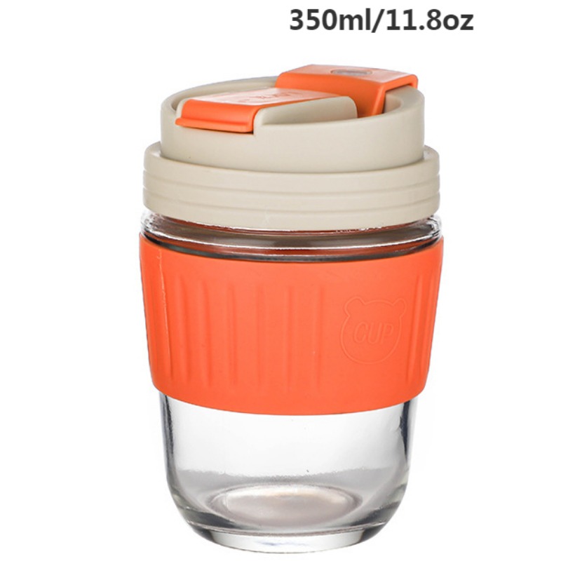 Glass High Value Beverage Cup Coffee Cup Double Drinking Straw Cup