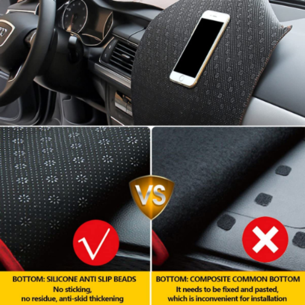 Tapis de protection antidérapant pour tableau de bord intérieur de voiture- Tapis
