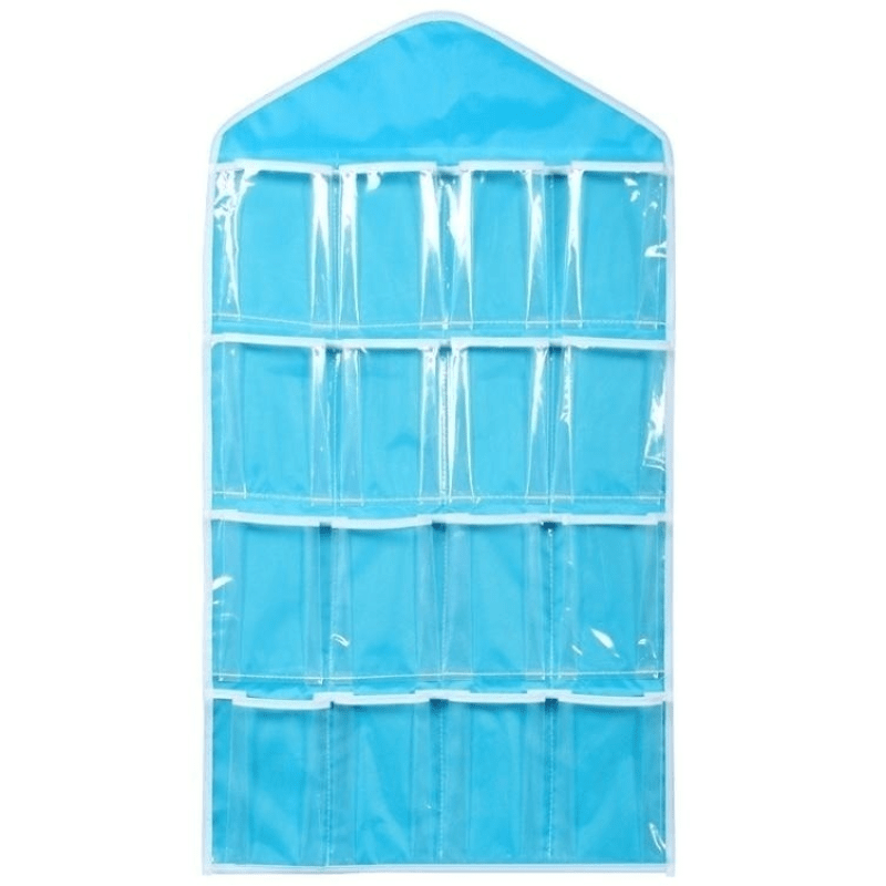 16 Pockets Clear Over Door Hanging Bag Shoes Rack Hanger Storage