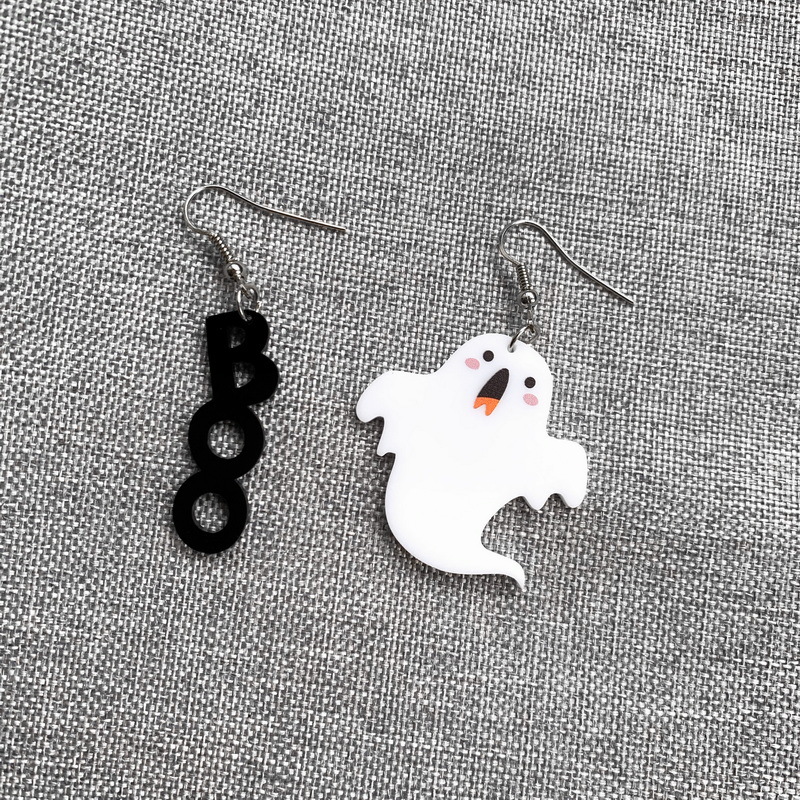 Black White Polymer Clay, Polymer Clay Art Ghost