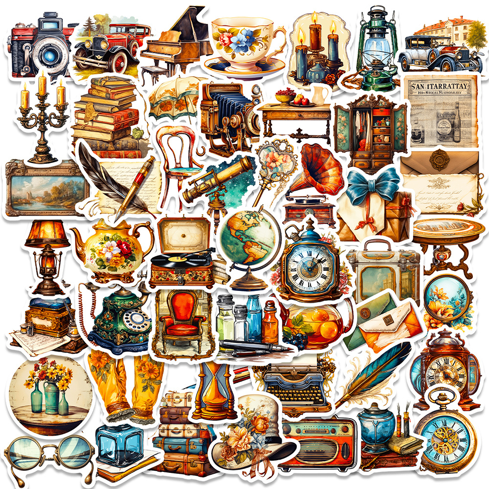 100PCS Rétro Vintage Stickers, Street Autocollants, Autocollants