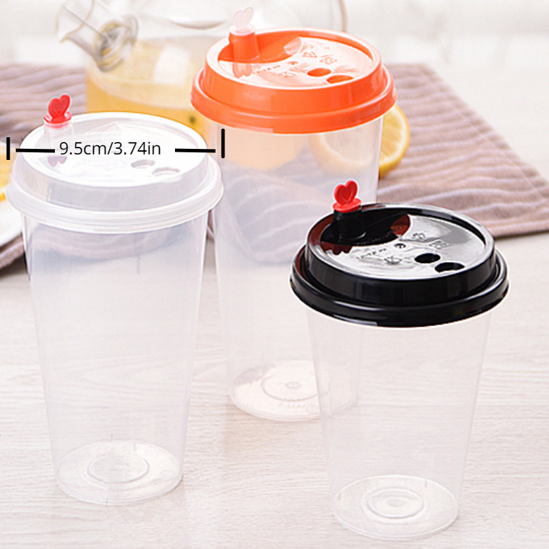 Disposable Milk Tea Plastic Cups Pp Plastic Cups - Temu